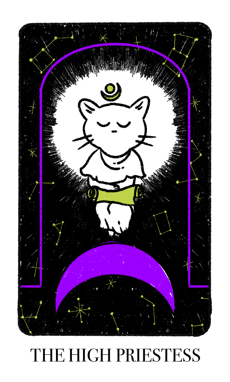 Art Print Tarot the high priestess