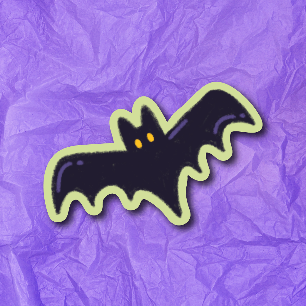 This is Halloween stickers bat